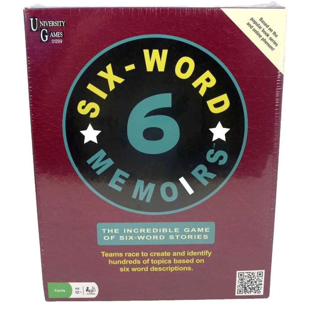 University Games Six-Word Memoirs Story Game 2-8 Players 12 and up New